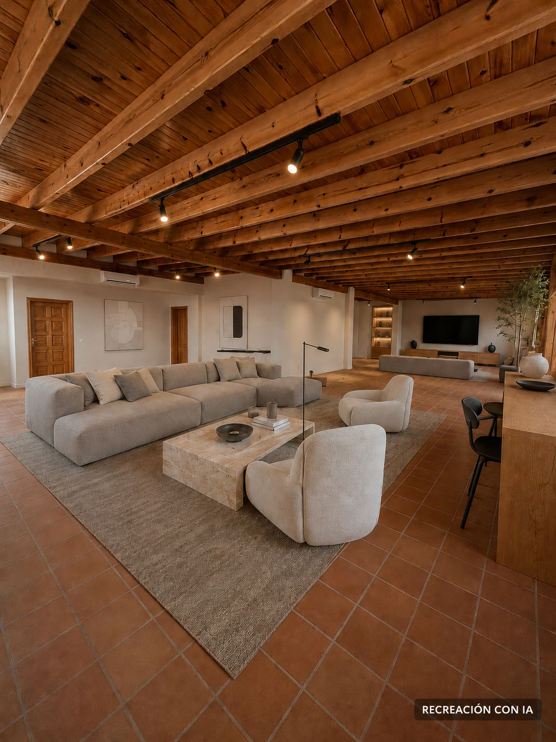 Espectacular ático de 234m² con gran planta superior diáfana y terraza privada de 50m²